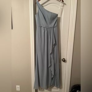 David’s Bridal one shoulder bridesmaids dress